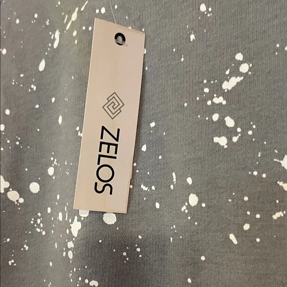 ZELOS Charcoal and White Splatter Crewneck - Picture 4 of 5